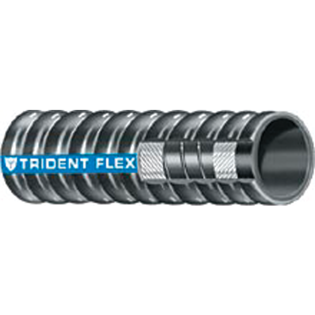 main view of Trident Marine Hose & Propane 252 Series Wired CORRUGATED Marine Wet Exhaust Hose