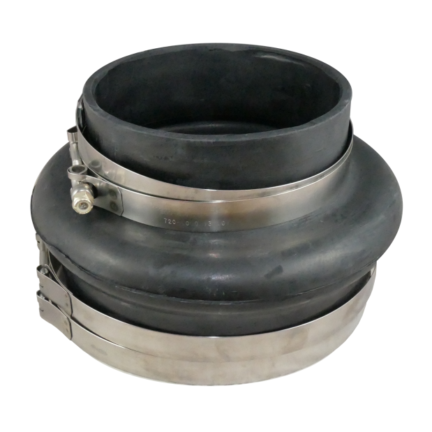 86ss of Trident Marine Hose & Propane THHR Series Step-Up High Temp Black Rubber Exhaust Bellows - Sgl Hump Hose