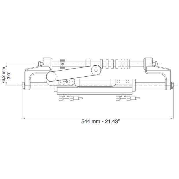 UC128-OBF Front Mount Outboard Steering Cylinder