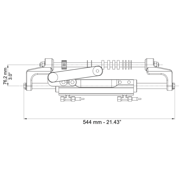 UC128TS SilverSteer Front Mount Outboard Cylinder