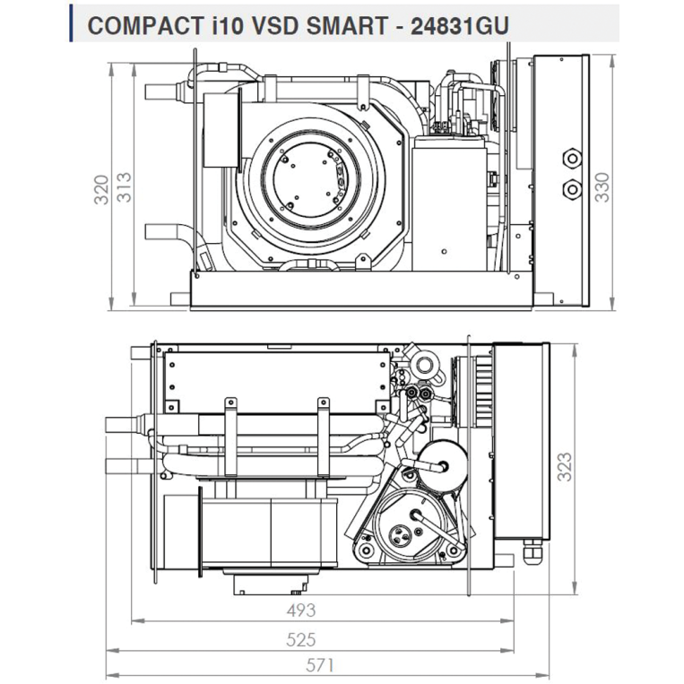 10000btu dimensions of U-flex Velair VSD Inverter Driven Self-Contained Air Conditioning Systems