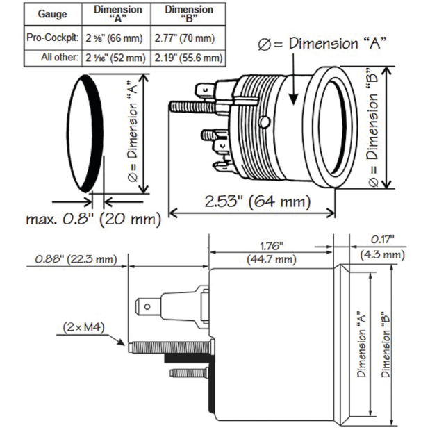 Cockpit International 12V Voltmeter