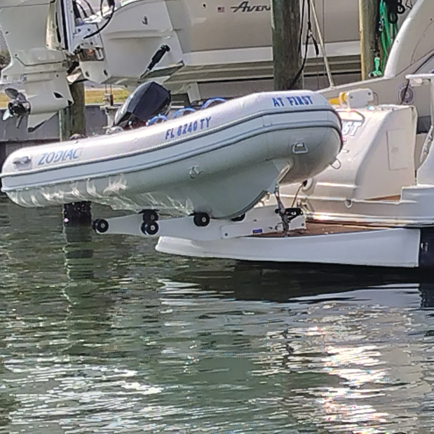 Tilting Davit Chocks with Wheels