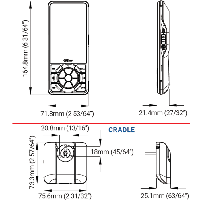 H1P Portable VHF Handset w/ Battery Power