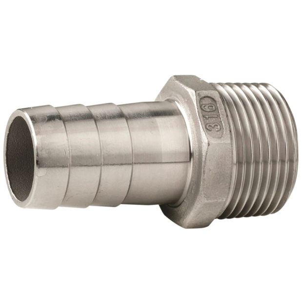 Hose Connectors, Stainless Steel, Male Thread