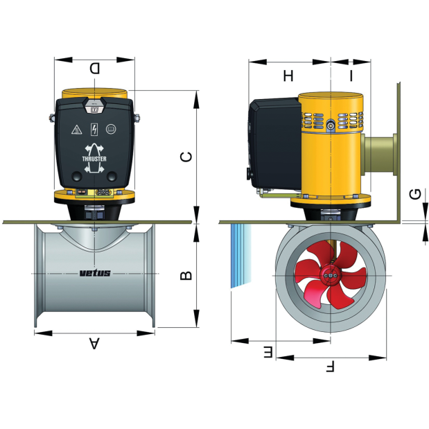 view-1 of Vetus Vetus Stern Thruster Tunnel Adapter Kit