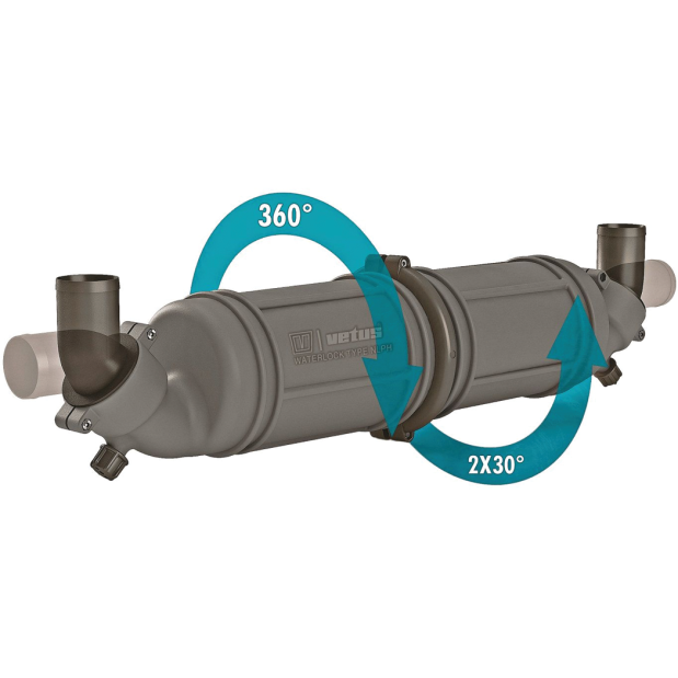 Waterlock Muffler NLPH60 Horizontal 60mm