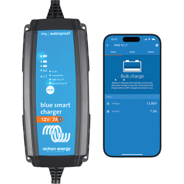 Victron Blue Smart IP65 Battery Charger - 120V Input