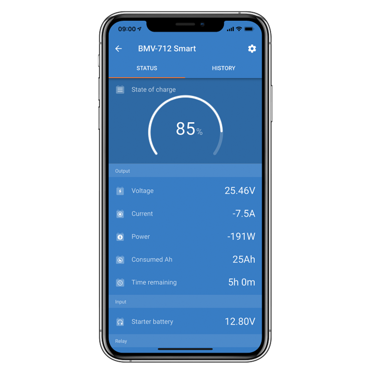 VE.Direct Bluetooth Smart Dongle - Battery View