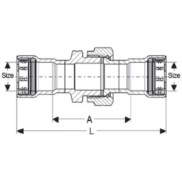 MegaPress CuNi Union P x P - Model 0560
