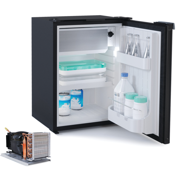 C42L Refrigerator/Freezer, Black - 1.5 Cu Ft, Remote Compressor