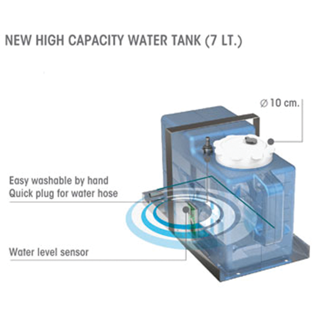 REFILL Reservoir showing Water Sensor of Vitrifrigo OCX2 Series Icemaker - Low Profile XT Models