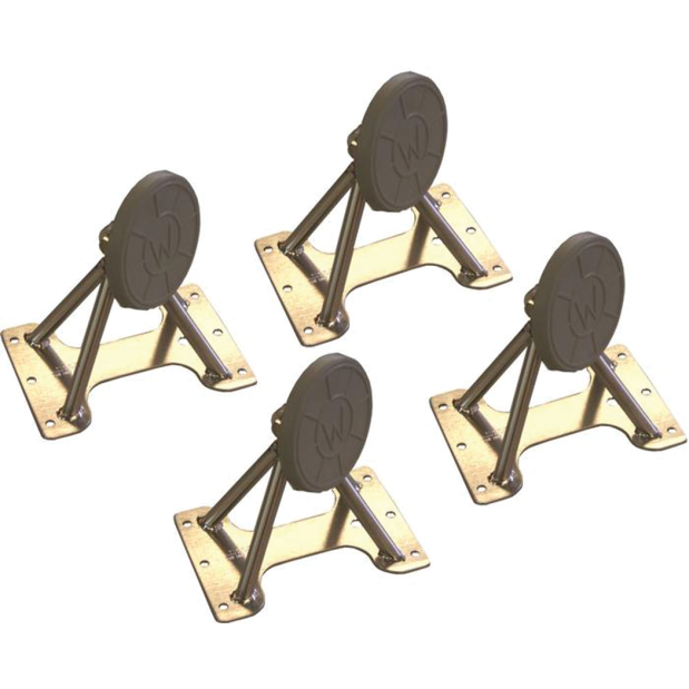 Universal Dinghy Mounting Chocks with Swiveling Pads - 500 lb Capacity
