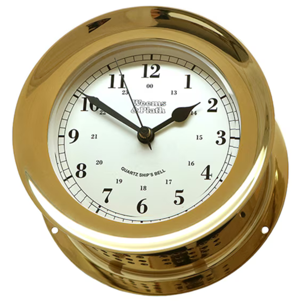Atlantis Quartz Ship's Bell Clock - Brass