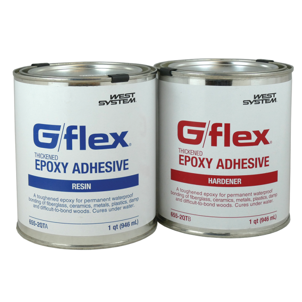 quart of West System 655 G/flex Thickened Epoxy Adhesive