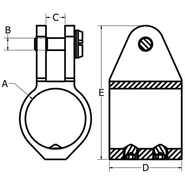 316 SS Cast Heavy Duty Jaw Slide