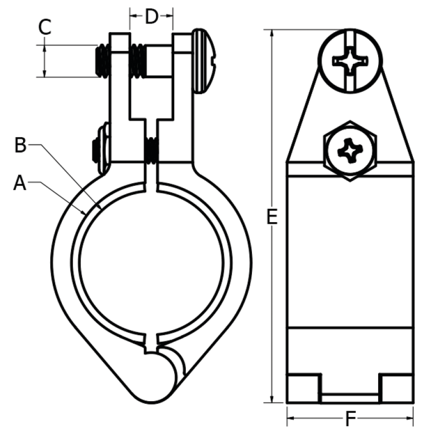 316 SS Take-Apart Jaw Slides