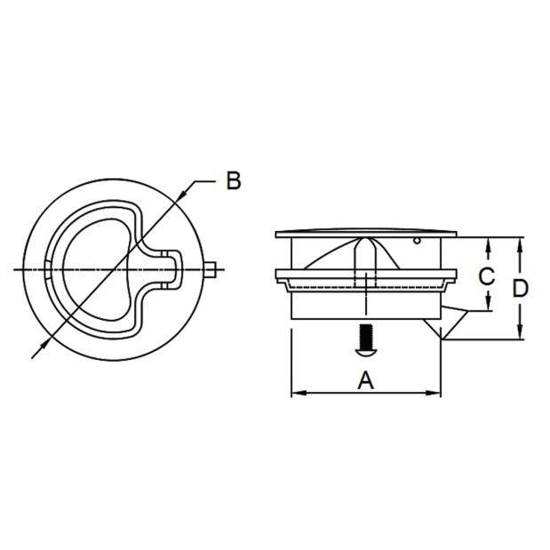 Heavy Duty 316 Stainless Steel Cast Round Slam Latch Locking