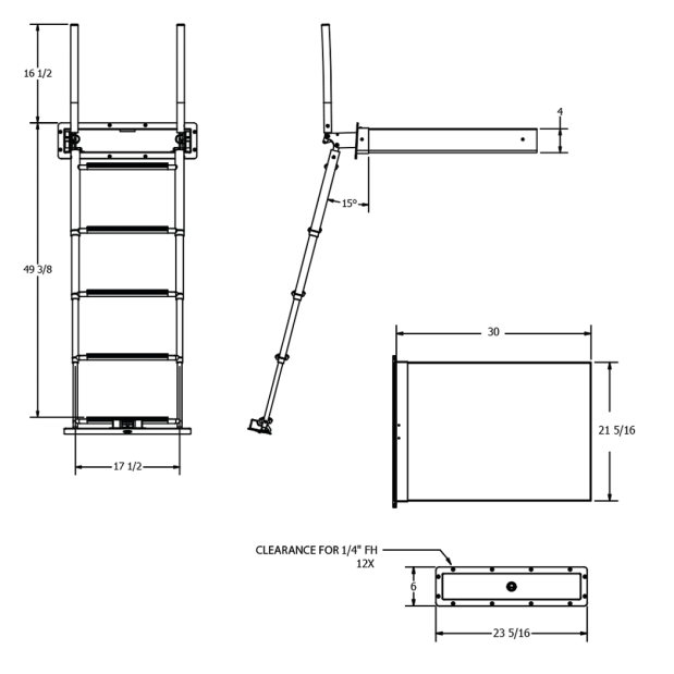 Mailbox Ladder with Handles