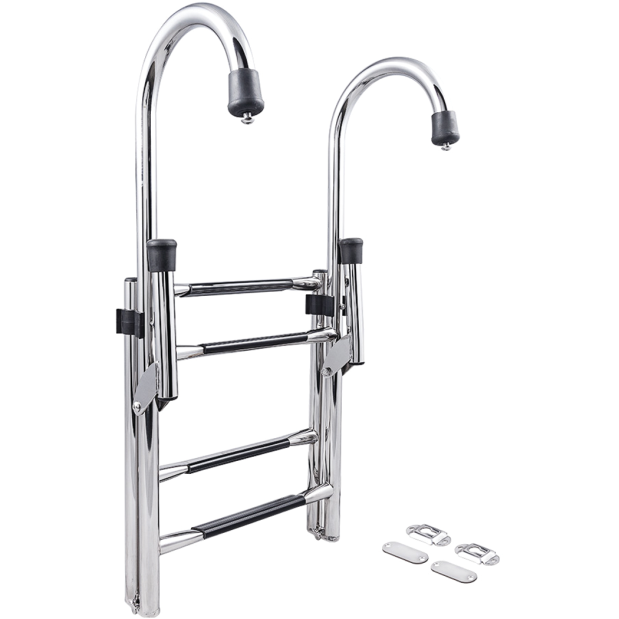 Stainless Steel Gunwale-Mounted Removable Ladder