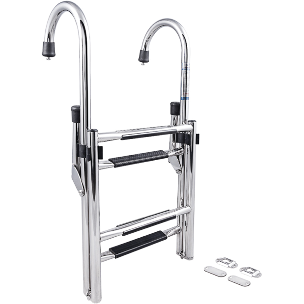 Stainless Steel Gunwale-Mounted Removable Ladder