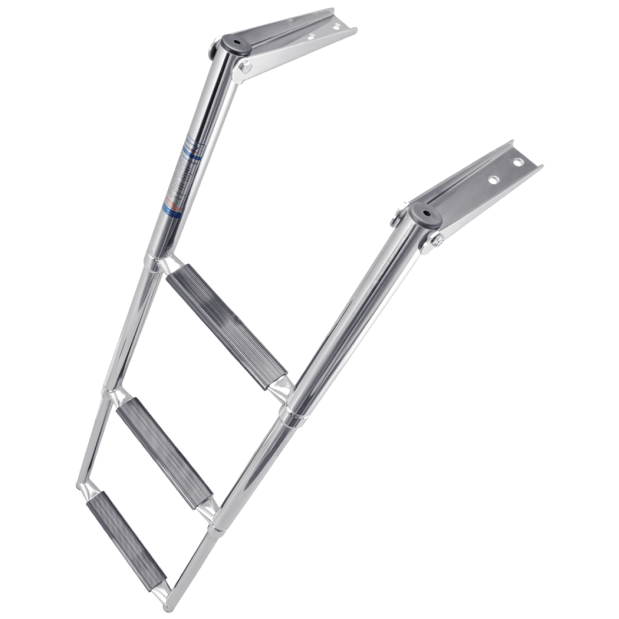 Stainless Steel Over Platform Telescoping Ladder