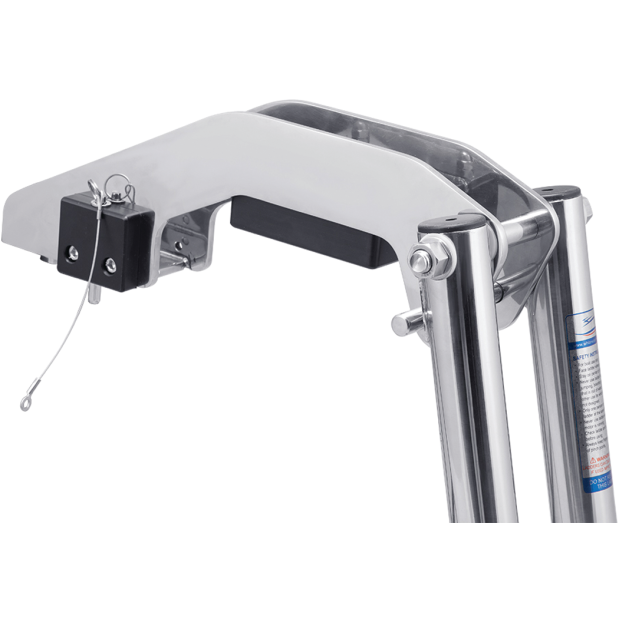 Stainless Steel Telescoping Dive Door Ladder, Floor Mount