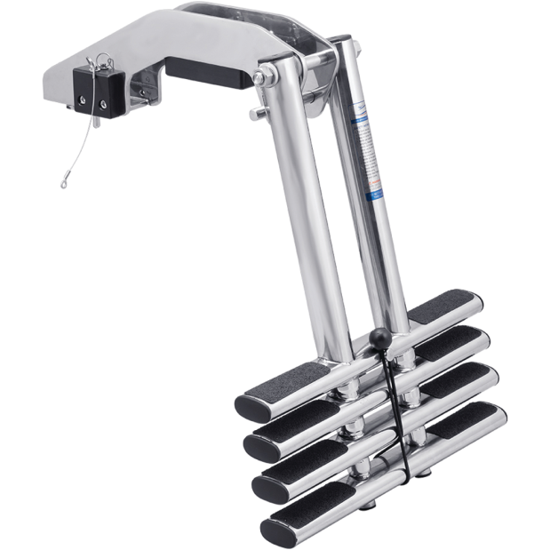 Stainless Steel Telescoping Dive Door Ladder, Floor Mount