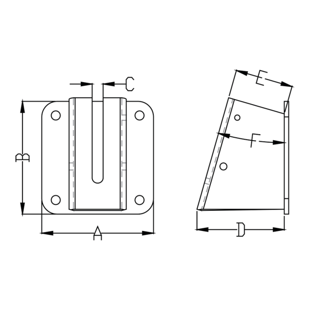 Stainless Steel Transom Dive Ladder Brackets