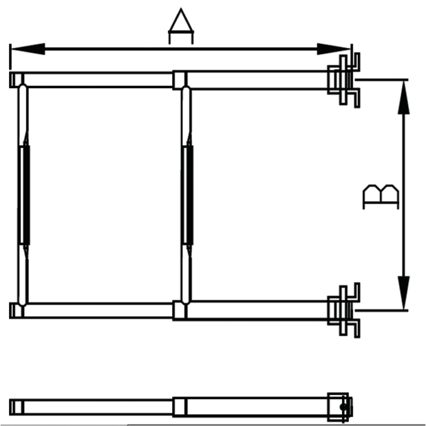 Stainless Steel Under Platform 3 Step Telescoping Ladder