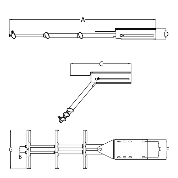 Telescoping Under Platform Dive Ladder - Stainless Steel