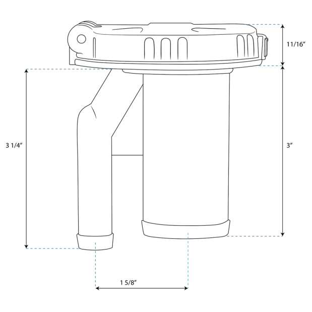 EPA/CARB Flip Top Pressurized Deck Fill, Nylon - Gas