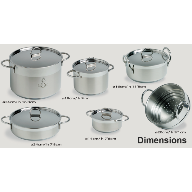 Kitchen Cookware Pan Set Self-Containing - 8 Pieces
