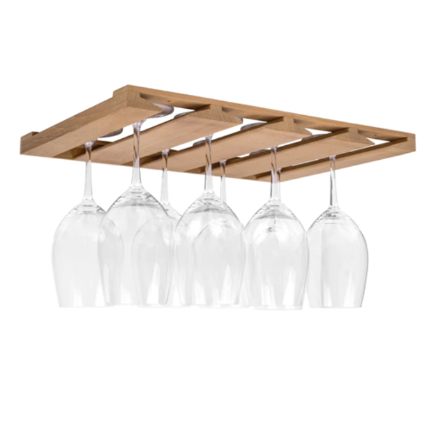 62425 of Whitecap Industries Overhead Teak Wineglass Rack