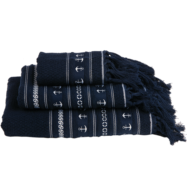Santorini Anchors Towels - Set of 3
