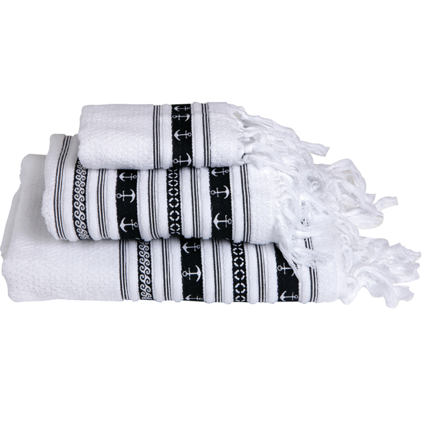 Santorini Anchors Towels - Set of 3