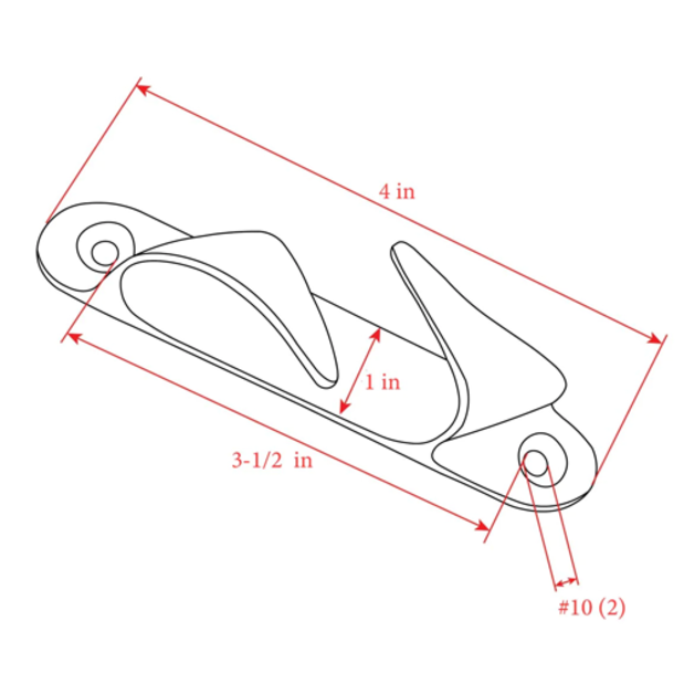 dia of Whitecap Industries Skene Bow Chocks