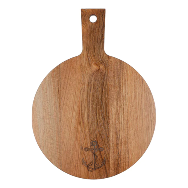 60762ancc of Whitecap Industries Solid Teak Gourmet Serving Boards - 12" Diameter