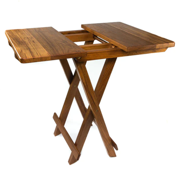 break of Whitecap Industries Solid Top Teak Fold-Away Table