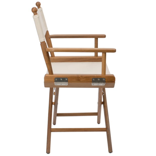 side of Whitecap Industries Teak Director's Chair