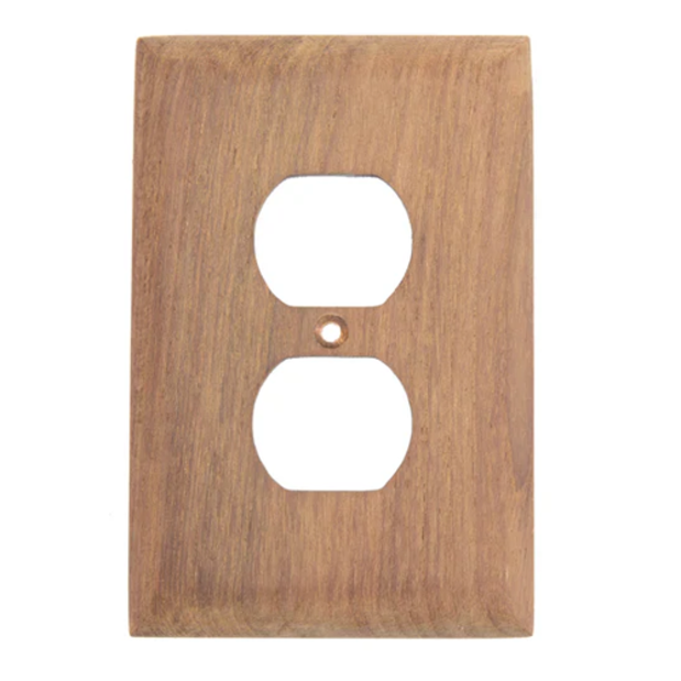 60170 of Whitecap Industries Teak Duplex Outlet Cover