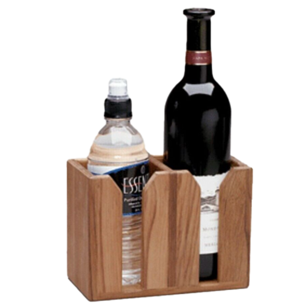 62620 of Whitecap Industries Teak Two Bottle Wine Holder