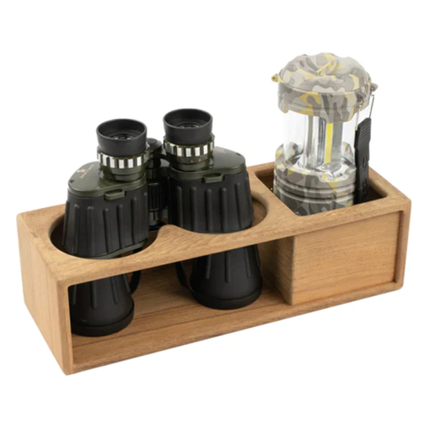 in use of Whitecap Industries Binocular & Storage Rack