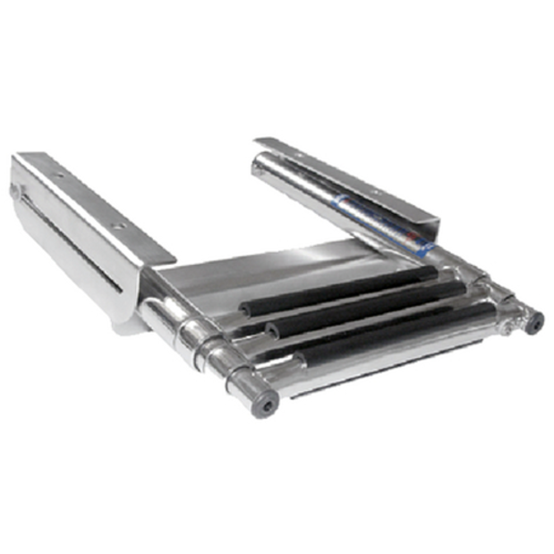 folded of Windline Slide Mount Telescoping Self Locking 3 Step Ladder