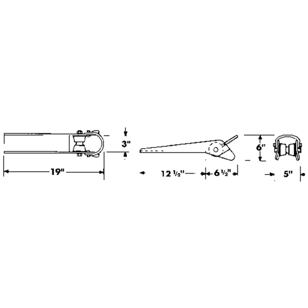Stainless Steel Medium Anchor Roller&frasl;Mount