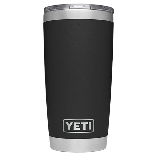 black of Yeti Coolers Rambler 20 oz Stainless Steel Insulated Tumbler - in DuraCoat Colors
