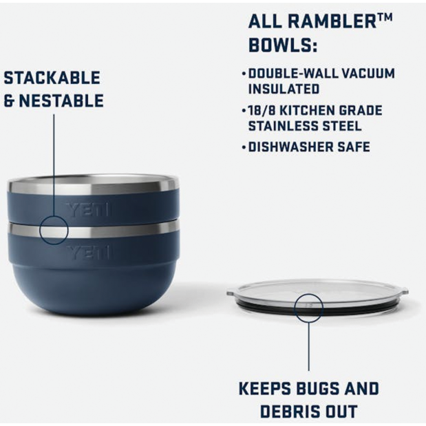 Rambler Stainless Steel Bowls with Lids