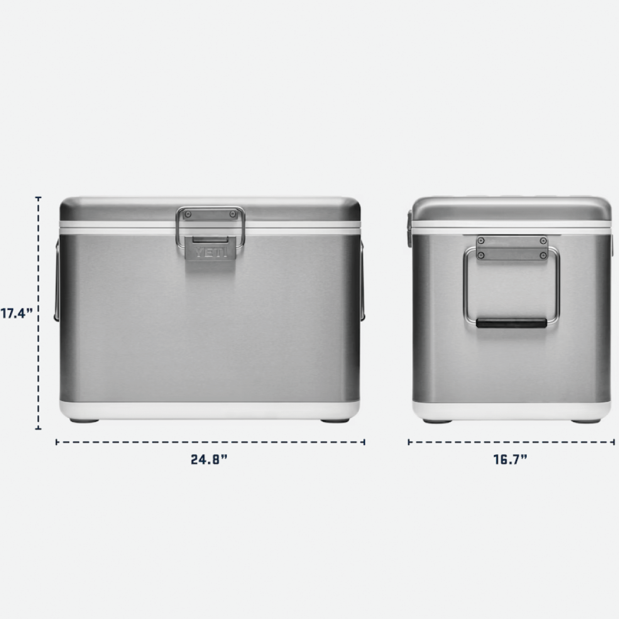V Series Stainless Steel 55 Qt Cooler