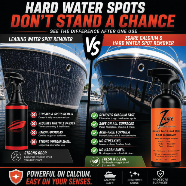 Hard Water & Calcium Spot Remover for Boats & Cars