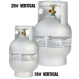 Aluminum Propane Cylinders  -  Vertical